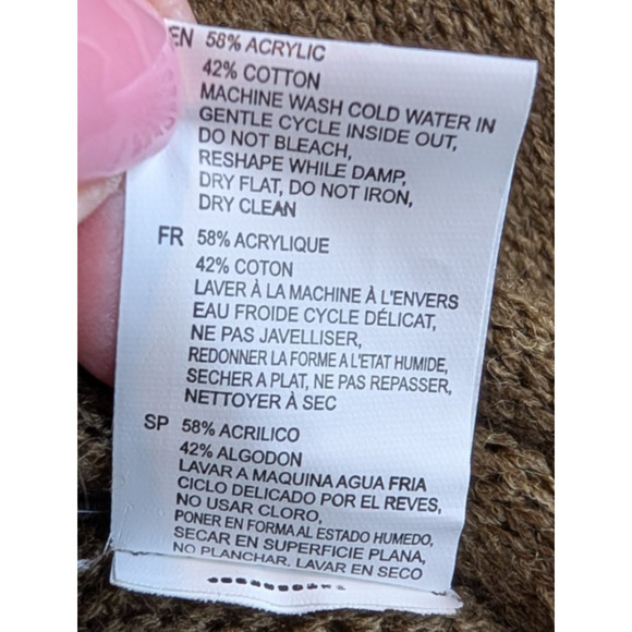 Olive Green Asymmetric Lagenlook Cape Cardigan Wrap Sweater Boho Minimalist XS - Picture 8 of 11